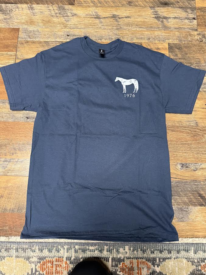 1976 t shirt navy