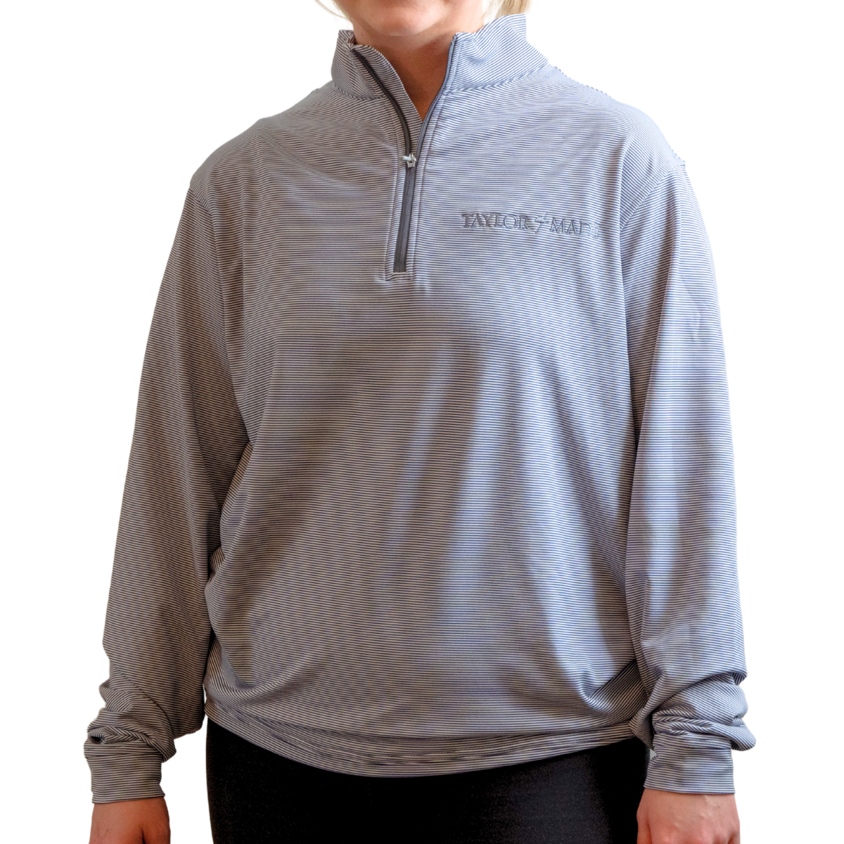 Taylor Made x Peter Millar Men’s Gray Performance Quarter-Zip Pullover