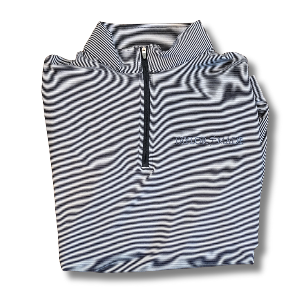 Taylor Made x Peter Millar Men’s Gray Performance Quarter-Zip Pullover